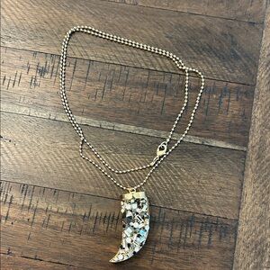 Gold color and Silver color Mosaic Pendant Necklace